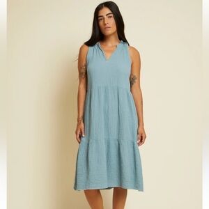 Nation LTD Light Blue Sleeveless Midi Dress